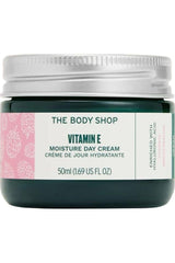 The Body Shop Vitamin E Moisture Day Cream 50ml for intensive hydration and nourishment for dry skin.