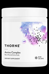Thorne Amino Complex Berry flavored dietary supplement in a 228g container.