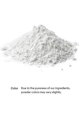 Thorne Buffered C Powder shown as a fine white powder, illustrating its pure and high-quality ingredient.