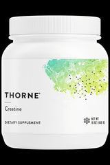 Thorne Creatine 450g dietary supplement promoting muscle mass and endurance.