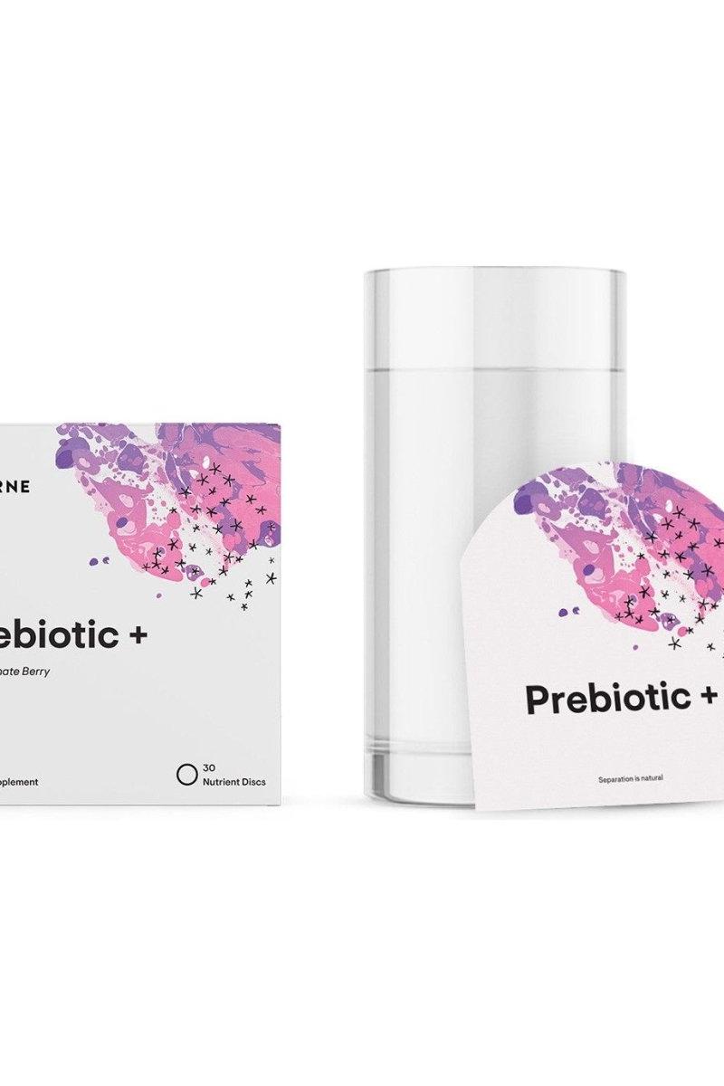 Thorne Prebiotic + product packaging with effervescent drink glass, promoting gut health and digestion support. Thorne Prebiotic + product packaging with effervescent drink glass, promoting gut health and digestion support.