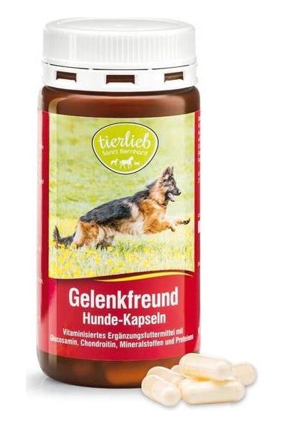 Tierlieb Joint Friend for Dogs 130 Caps, dietary supplement for joint health and strong bones.