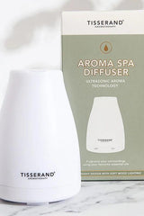 Tisserand Aroma Spa Diffuser with packaging, designed to improve air quality and promote relaxation.