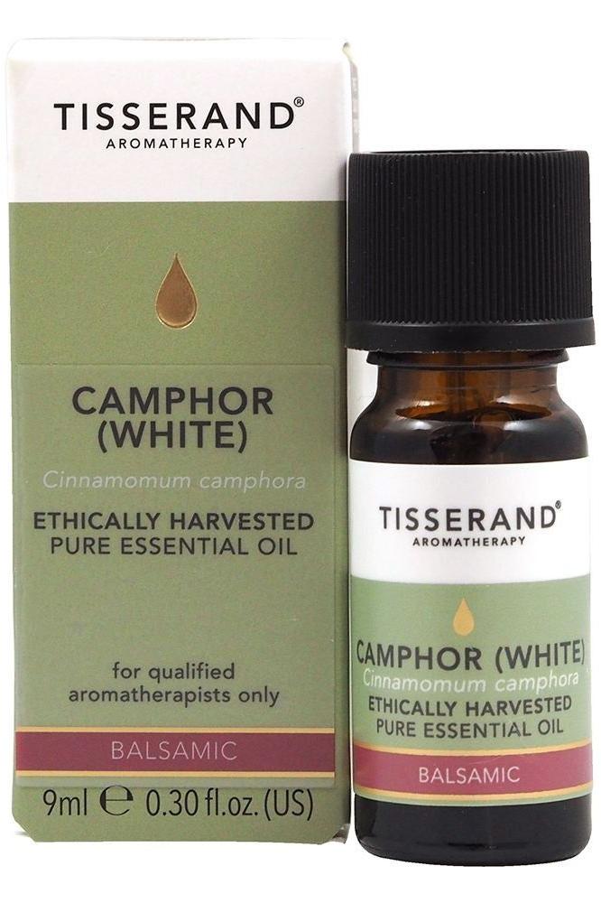 Tisserand Aromatherapy Camphor (White) essential oil 9ml, ethically harvested, benefits include natural pain relief.