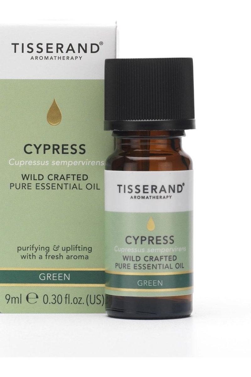 Tisserand Aromatherapy Cypress Essential Oil 9ml, wild crafted, soothing for emotions and beneficial for skin.
