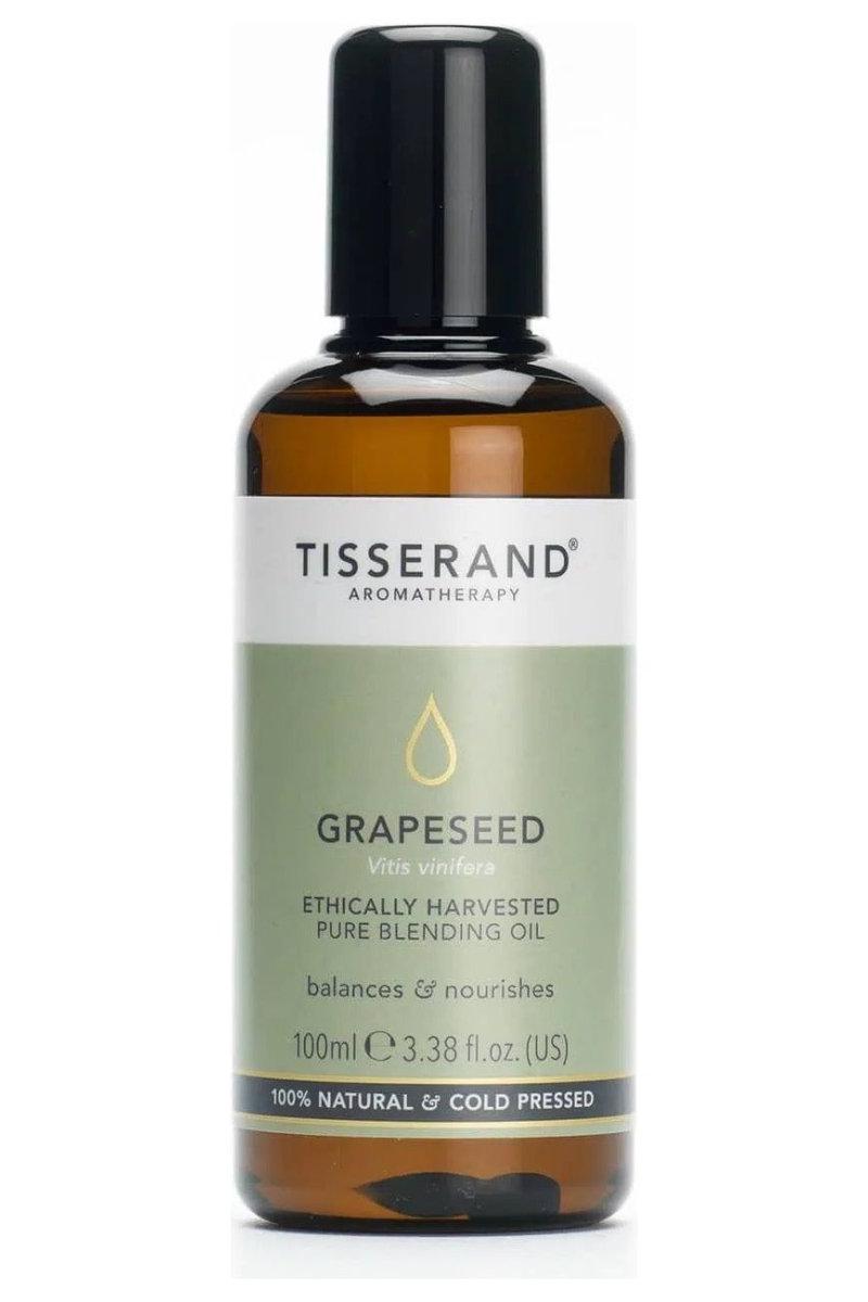 Tisserand Grapeseed Oil 100ml, ethically harvested for massage and skincare, balances and nourishes all skin types.