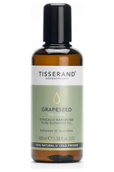 Tisserand Grapeseed Oil 100ml, ethically harvested for massage and skincare, balances and nourishes all skin types.