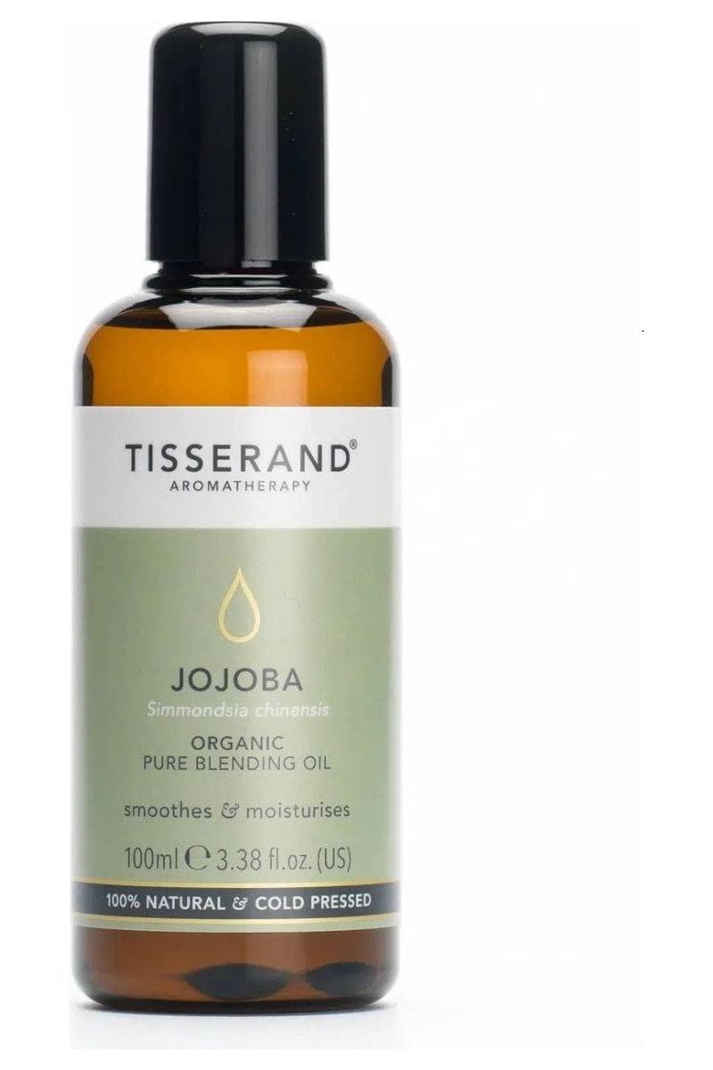 Tisserand Aromatherapy Jojoba Oil bottle, 100 ml, moisturizing oil for all skin types.