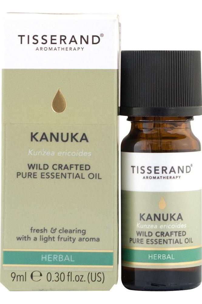 Tisserand Aromatherapy Kanuka Kunzea Ericoides 9ml, pure essential oil, herbal, known for anti-inflammatory benefits.