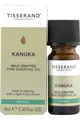 Tisserand Aromatherapy Kanuka Kunzea Ericoides 9ml, pure essential oil, herbal, known for anti-inflammatory benefits.