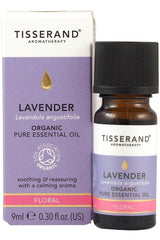 Tisserand Aromatherapy Lavender Organic Essential Oil 9ml bottle, soothing and calming aromatherapy product.