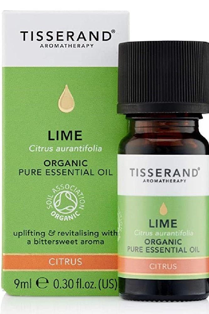 Tisserand Aromatherapy Lime Essential Oil 9ml, uplifting and revitalizing with a citrus aroma.
