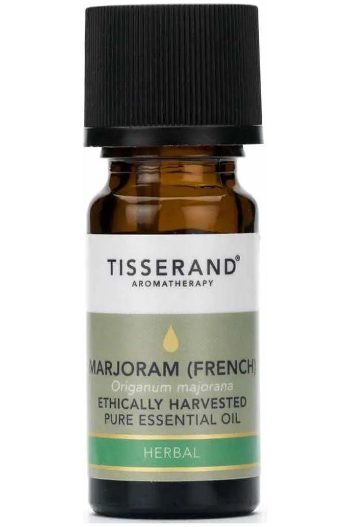 Tisserand Aromatherapy Marjoram French essential oil bottle, ethically harvested, 9ml.