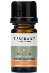 Tisserand Aromatherapy Melissa essential oil, ethically harvested, calming natural citrus scent, 2 ml bottle.