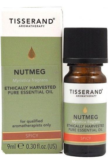 Tisserand Aromatherapy Nutmeg essential oil 9ml, ethically harvested, for natural digestion support and relaxation.
