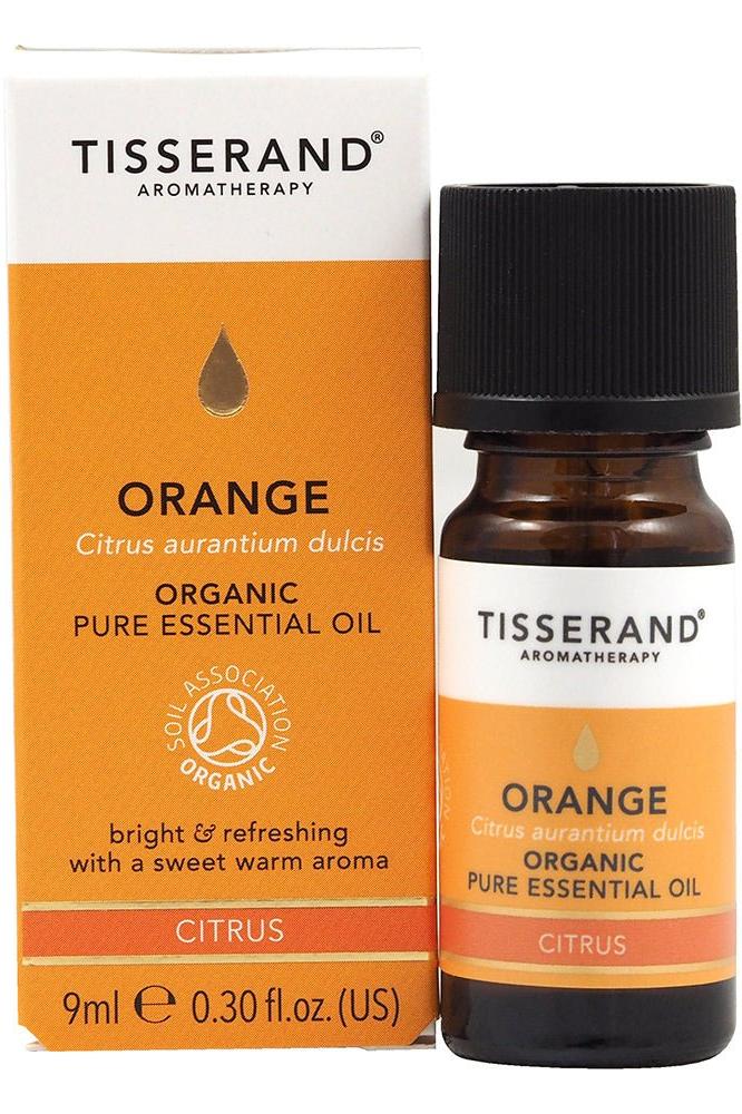 Tisserand Aromatherapy Orange Essential Oil 9 ml - Organic citrus oil for mood enhancement and relaxation.