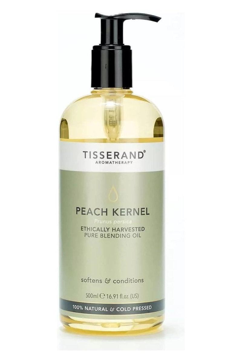 Tisserand Aromatherapy Peach Kernel Massage Oil 500ml, natural, ethically harvested, rich in vitamin E.