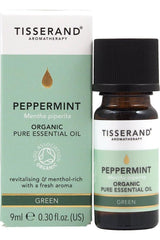 Tisserand Peppermint Mentha Piperita organic essential oil 9 ml, revitalizing and refreshing aroma.