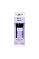 Tisserand Aromatherapy Real Calm Pulse Point Roller Ball 10ml with lavender, bergamot, and patchouli for relaxation.