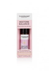 Tisserand Aromatherapy Restore Balance Pulse Point Roller Ball (10 ml) for mood balancing with natural ingredients.