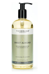 Tisserand Aromatherapy Sweet Almond Massage Oil 500ml, ethically harvested, moisturises and protects all skin types.
