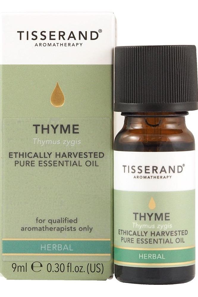 Tisserand Aromatherapy Thyme Thymus Zygis essential oil 9ml, ethically harvested with relaxing aroma.