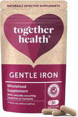 Together Health Gentle Iron supplement pack with B vitamins, designed for optimal absorption and overall wellness.