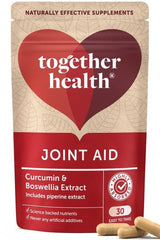 Together Joint Aid Curcumin and Boswellia Extract supplement pouch with 30 capsules for joint health.