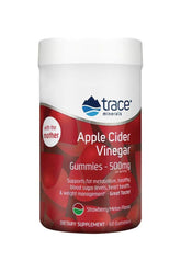 Trace Minerals Apple Cider Vinegar Gummies, Strawberry Watermelon flavor, 60 count, vegan and gluten-free dietary supplement.
