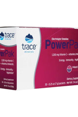 Trace Minerals Electrolyte Stamina Power Pak box with 1200 mg Vitamin C for energy and hydration.
