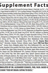 Supplement facts label for Trace Minerals Feed My Brain Fruit Punch chewables, detailing nutritional content.