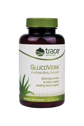 Trace Minerals GlucoVera 90 Capsules bottle for supporting healthy blood sugar and detoxification