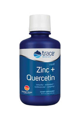 Trace Minerals Liquid Zinc + Quercetin 16 fl. oz. bottle for immune support and antioxidant benefits.