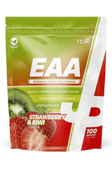 Trained by JP EAA essential amino acid formula in strawberry & kiwi flavor for muscle support and recovery.