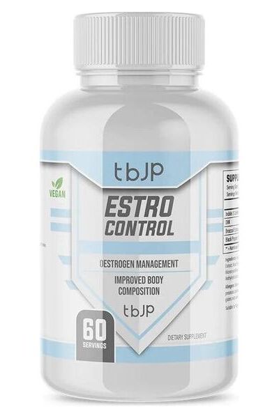 Trained by JP Estro Control vegan supplement for estrogen management and improved body composition, 60 servings.
