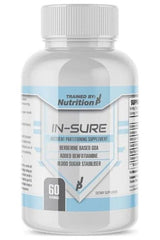 In-Sure nutrient partitioning supplement bottle for muscle growth and fat loss, with 60 servings and blood sugar stabilizer.