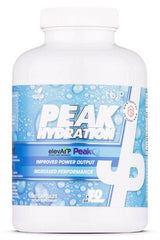 Trained by JP Peak Hydration supplement bottle with 180 vegan capsules for optimal hydration and performance.