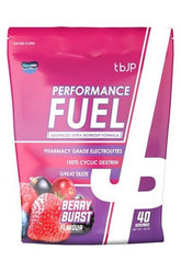 Trained by JP Performance Fuel in Berry Burst flavor with cyclic dextrin and electrolytes for optimal hydration.