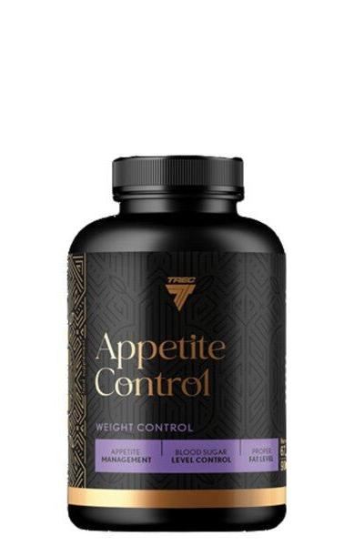 Trec Nutrition Appetite Control supplement bottle for weight management and appetite control with sleek black design.