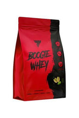 Trec Nutrition Boogie Whey proteinpulver för muskeltillväxt och återhämtning, med vassle- och mjölkproteinkoncentrat.