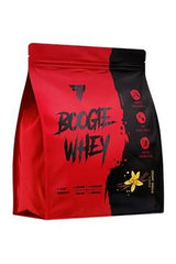 Trec Nutrition Boogie Whey protein powder packaging, designed to support muscle growth and recovery.