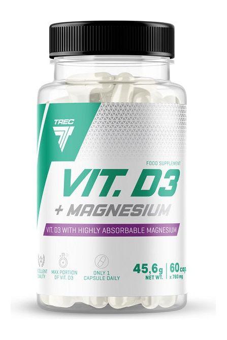 Trec Nutrition - Vitamin D3 + Magnesium - 60 caps - Nutri.se