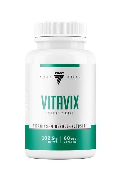 Trec Nutrition Vitavix 60 tablets bottle for immune support with vitamins, minerals, and rutoside.