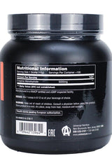 Nutritional information on the back of Universal Nutrition Animal Creatine container showing serving size and contents.