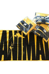 Universal Nutrition Animal Gym Towel in bold black and yellow, featuring a unique design and soft fabric for comfort.