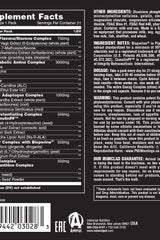 Supplement facts for Universal Nutrition Animal M-Stak, 21 packs listing active ingredients and nutritional information.