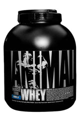 Universal Nutrition Animal Whey protein powder in vanilla flavor, designed for muscle growth and recovery.