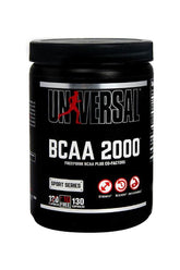Universal Nutrition BCAA 2000 capsules, 120+10 count, promotes protein synthesis and reduces muscle loss.