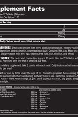 Supplement facts for Universal Nutrition Uni-Liver with nutrition details and amino acid profile.