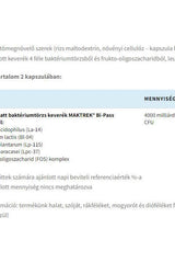 Information about USA Medical Probio Forte capsules with MAKTREK Bi-Pass technology and bacterial strains.